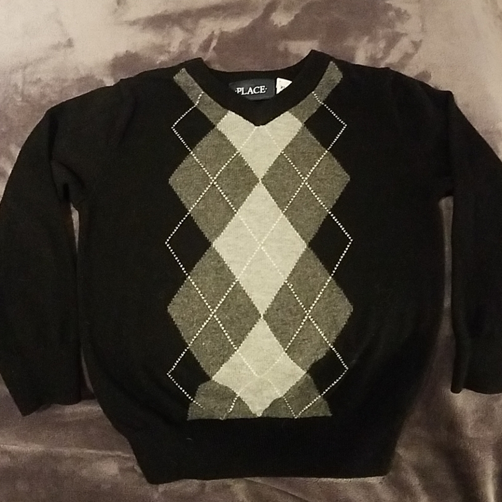 PLACE  - Boys Argyle Sweater Size Small